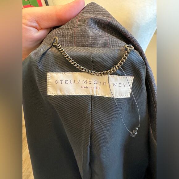 Stella McCartney Women’s Grey Plaid Blazer - Size 42 / US 6 - Picture 11 of 14